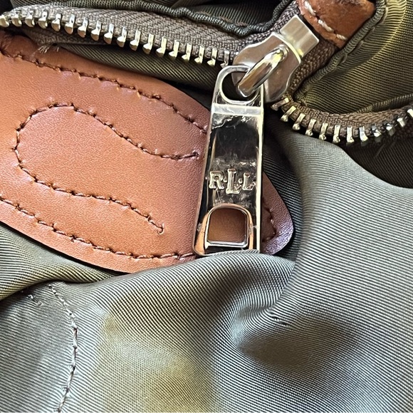 Ralph Lauren RLL Green Top Handel Tote Bag - Picture 8 of 11